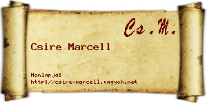 Csire Marcell névjegykártya
