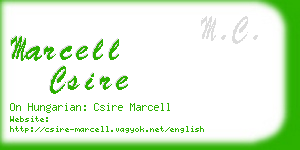 marcell csire business card